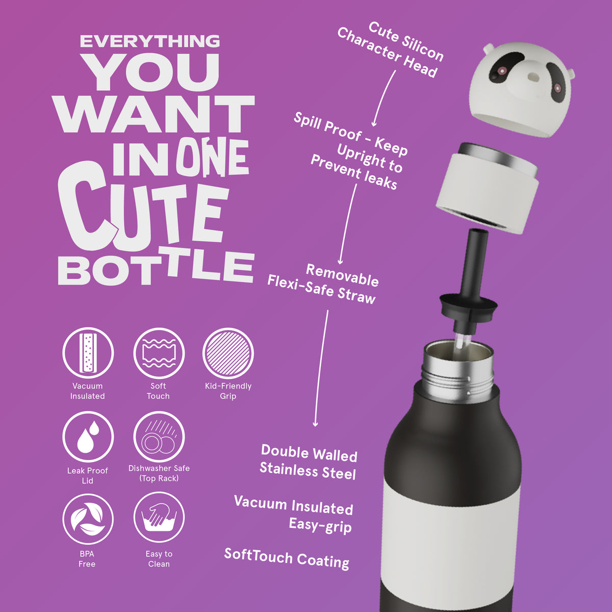 Kindertrinkflasche - Panda