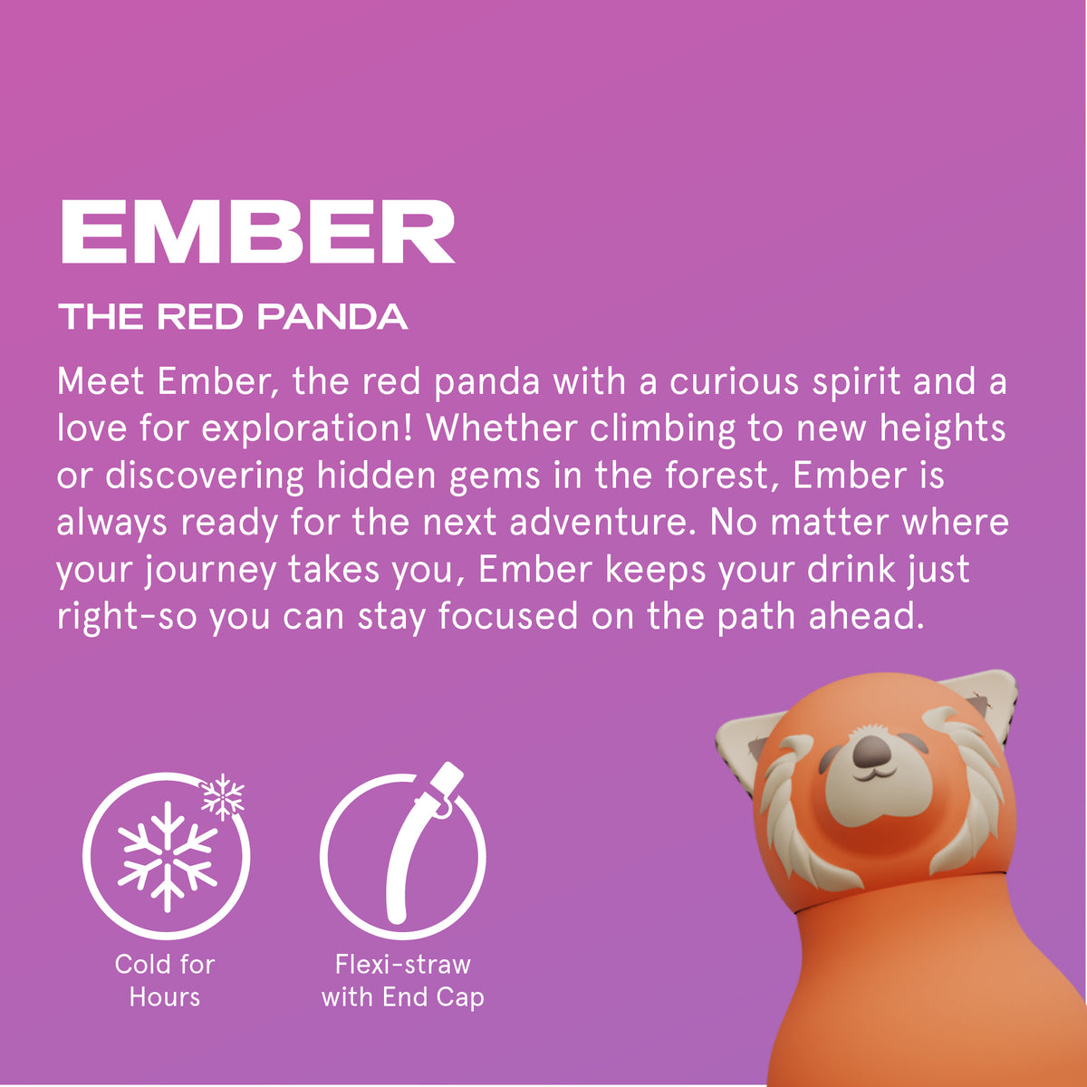 Kindertrinkflasche - Roter Panda