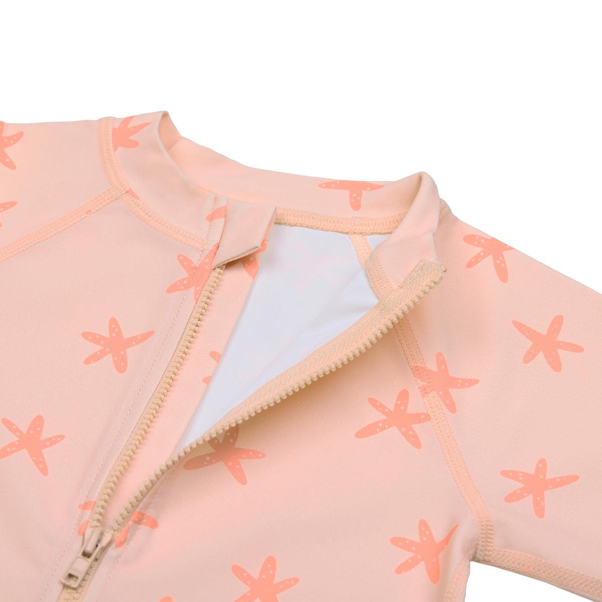 UV-Overall mit Seesternen - rosa