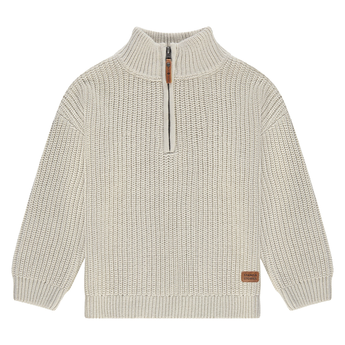 Strickpullover mit Reissverschluss