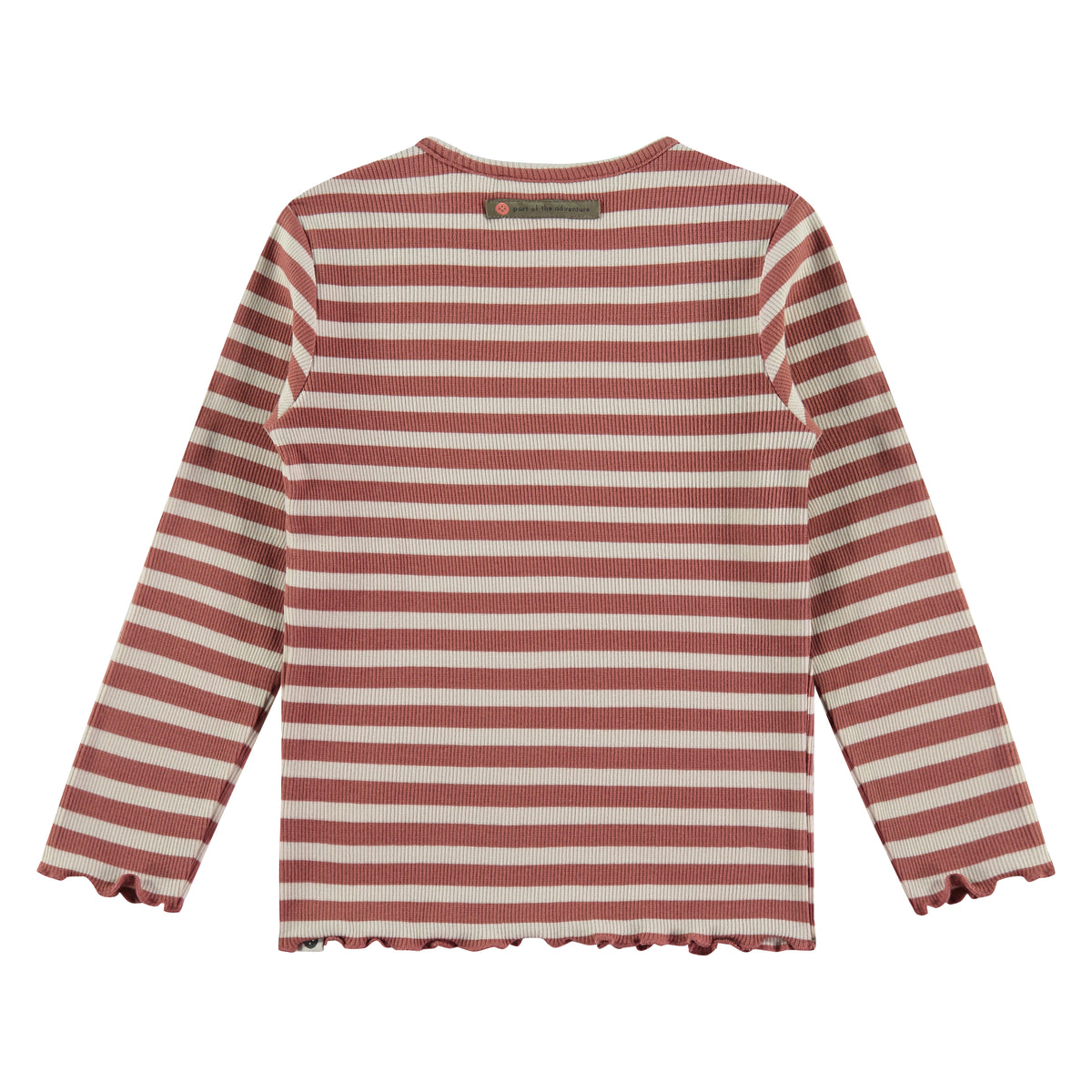 Gestreiftes Langarmshirt mit Blume