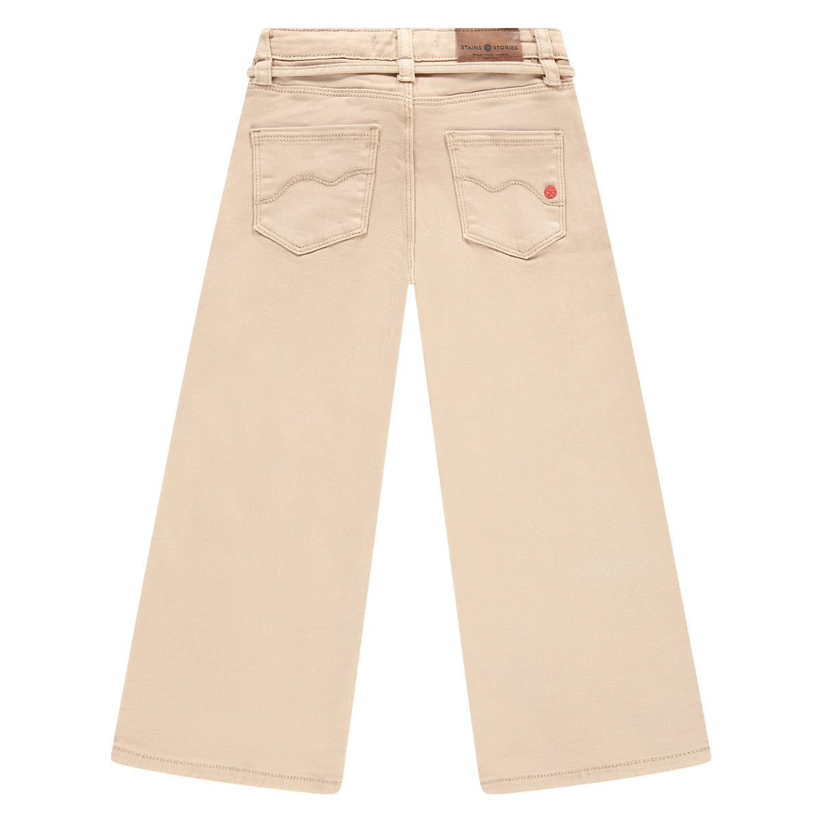 Hose mit weitem Bein - beige