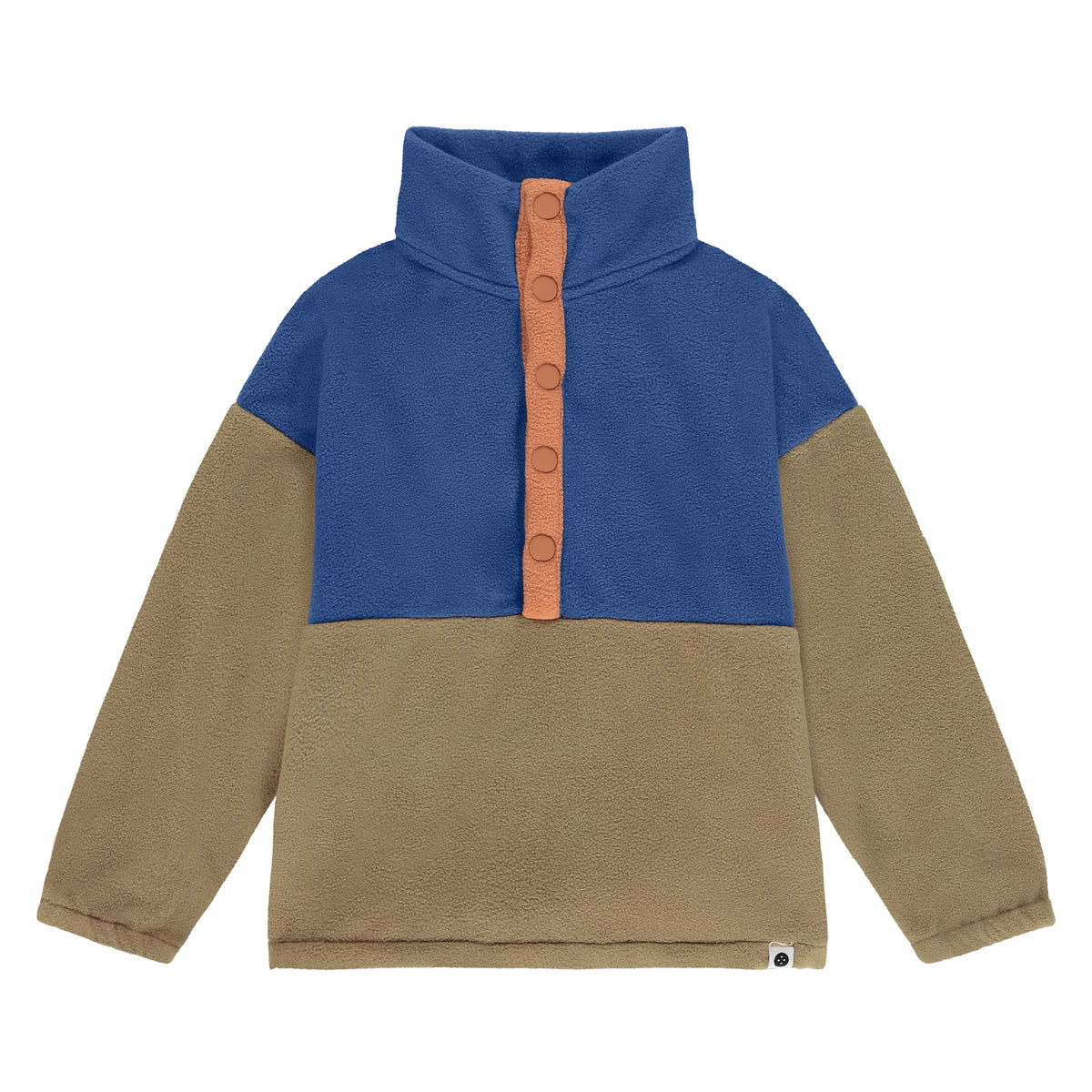 Fleece - blau/beige