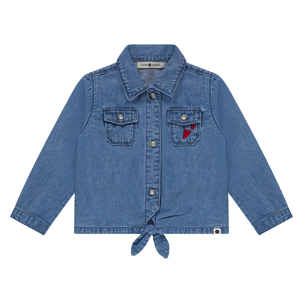 Jeansbluse mit Herz