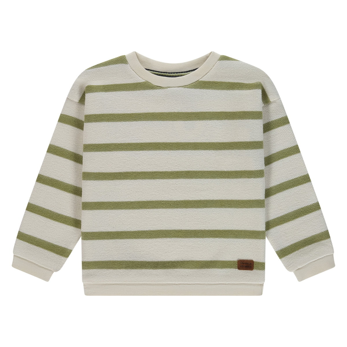 Sommerpullover gestreift - grün/weiss