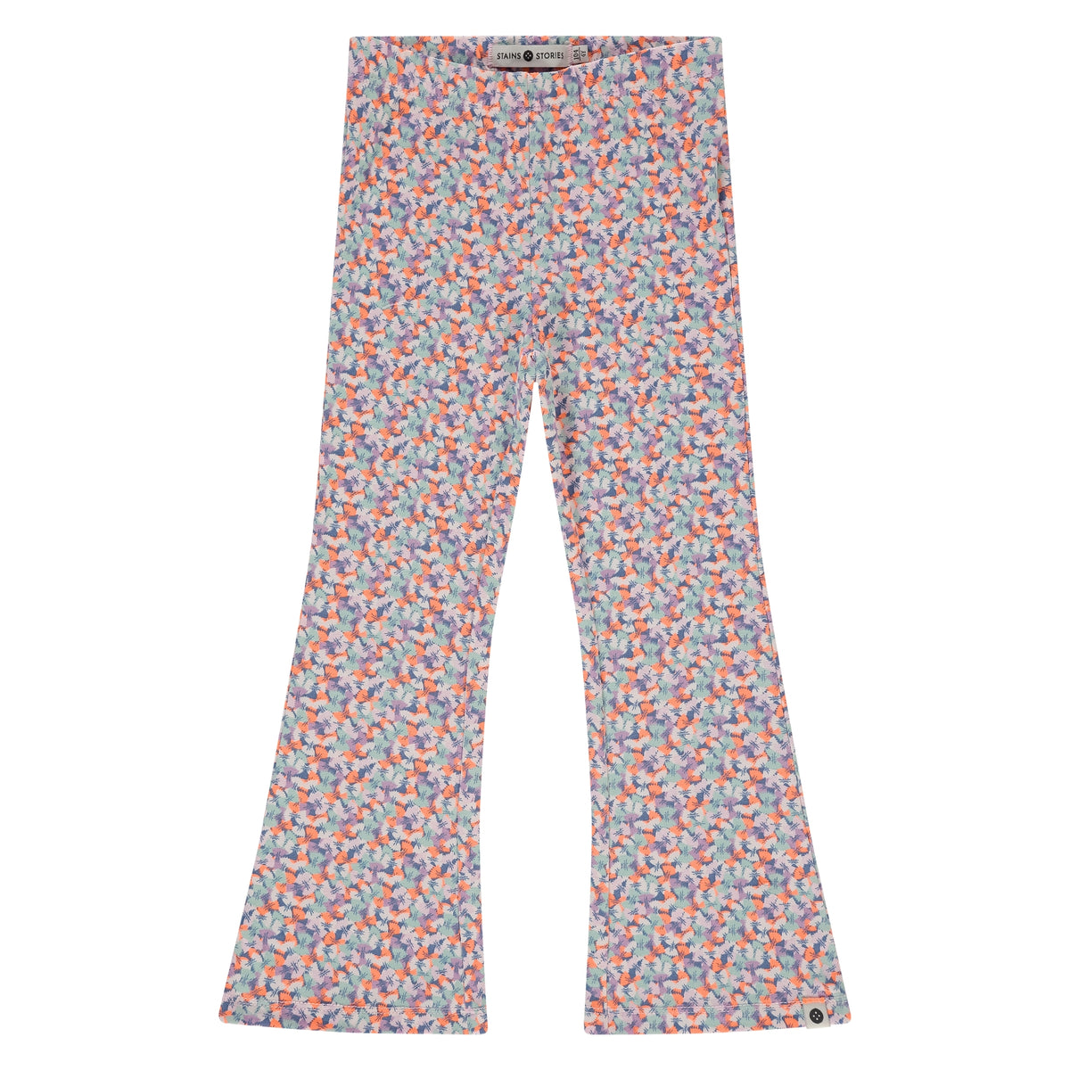 Leggings mit Blumenmuster und Schlag - Blush