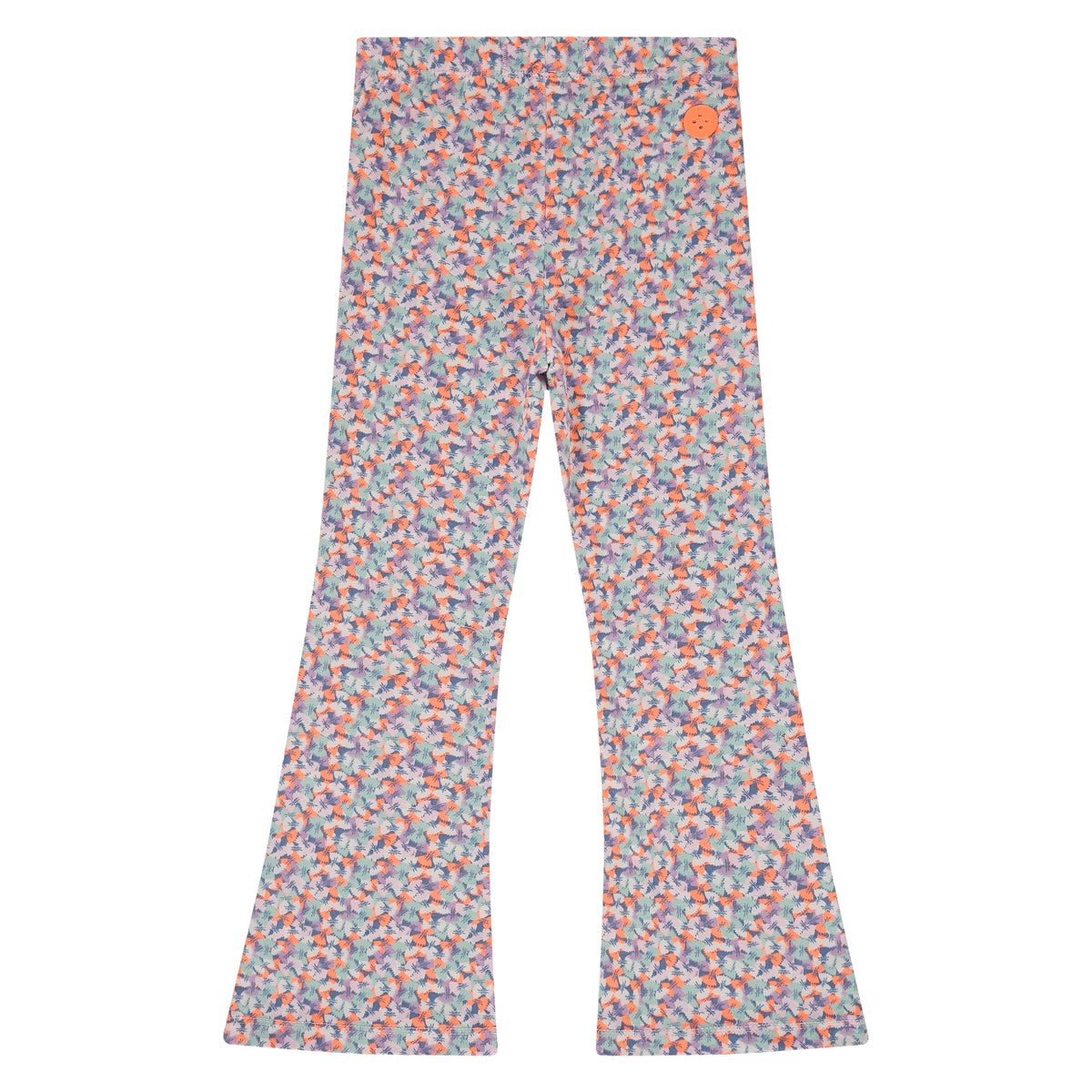 Leggings mit Blumenmuster und Schlag - Blush