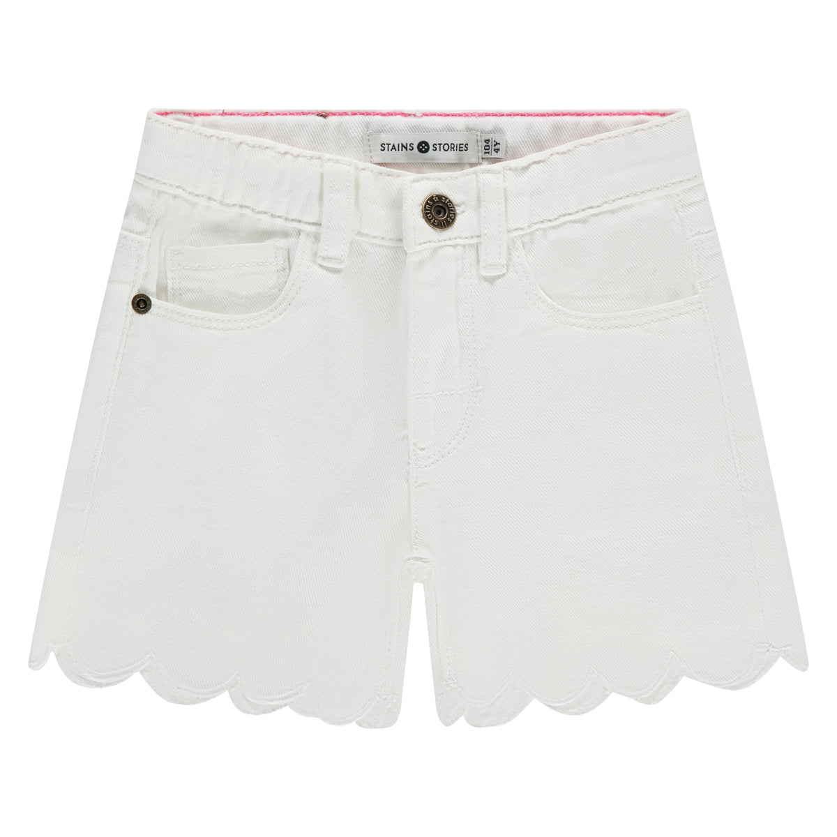 Jeanshorts mit Wellenrand