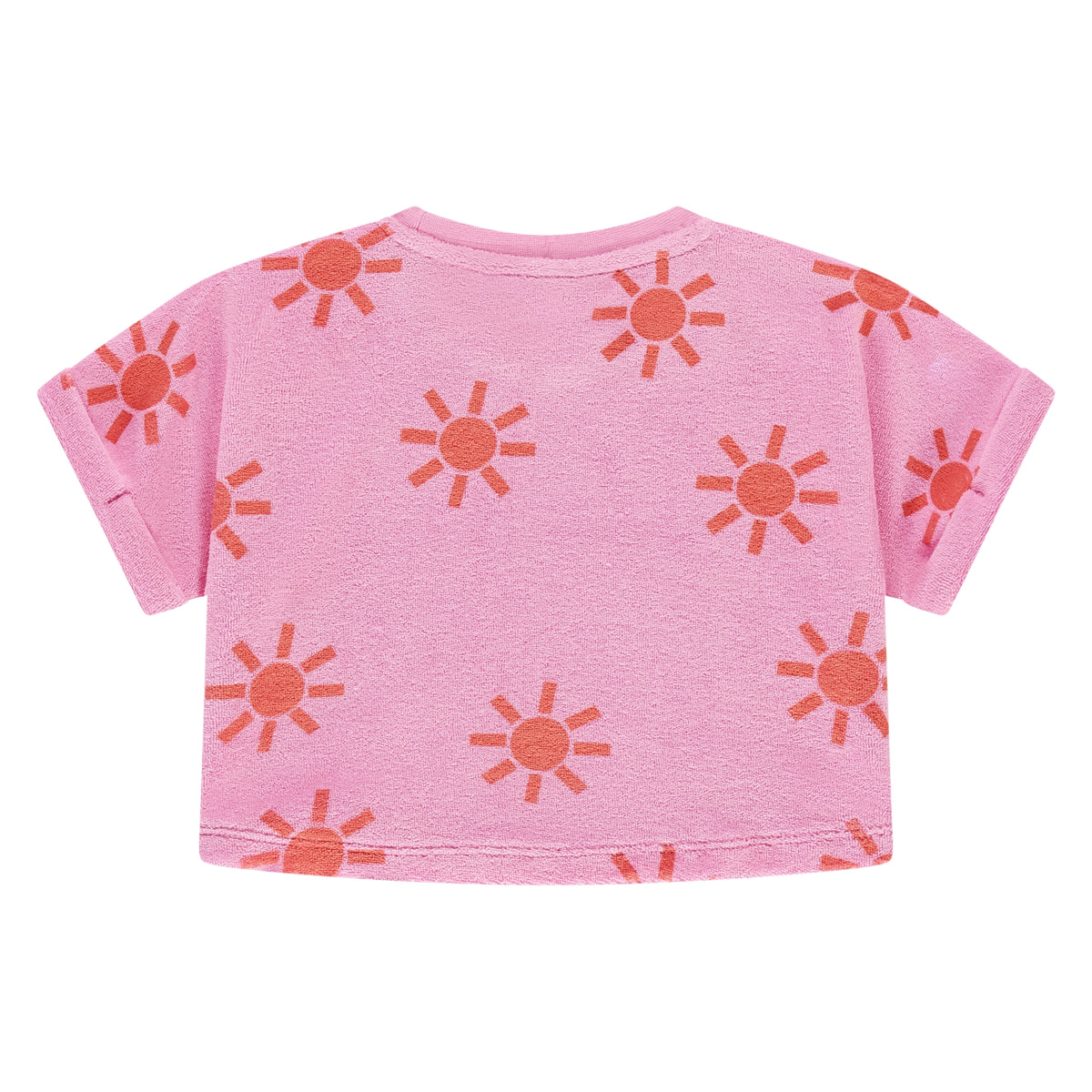 Frottee T-Shirt - Pink/Sonne