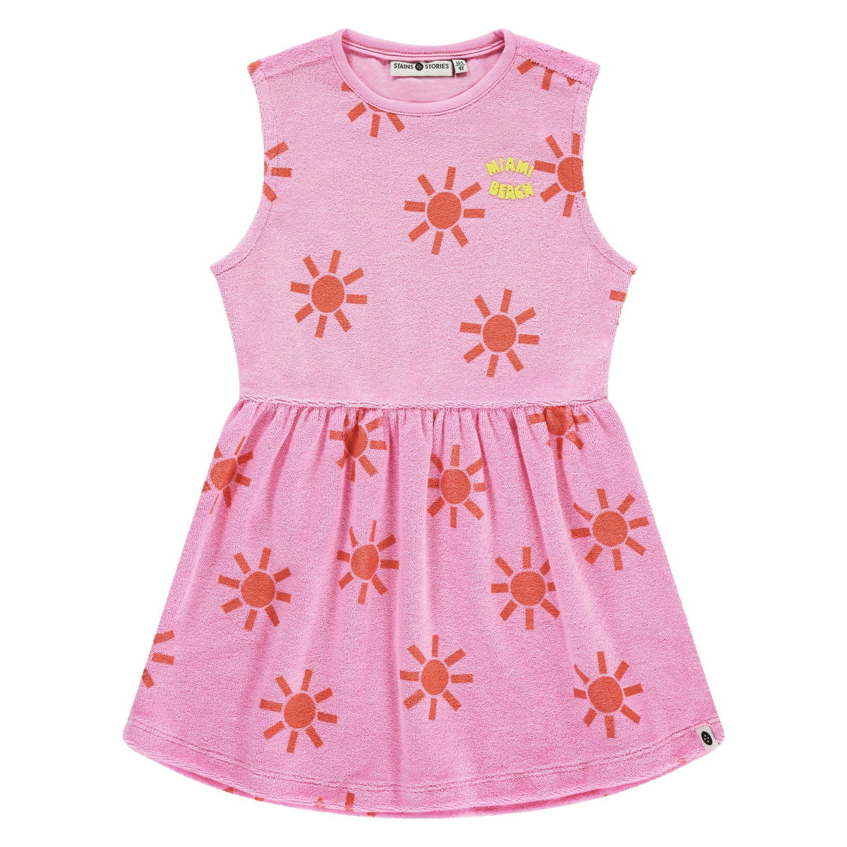 Frottee Kleid - Pink/Sonne