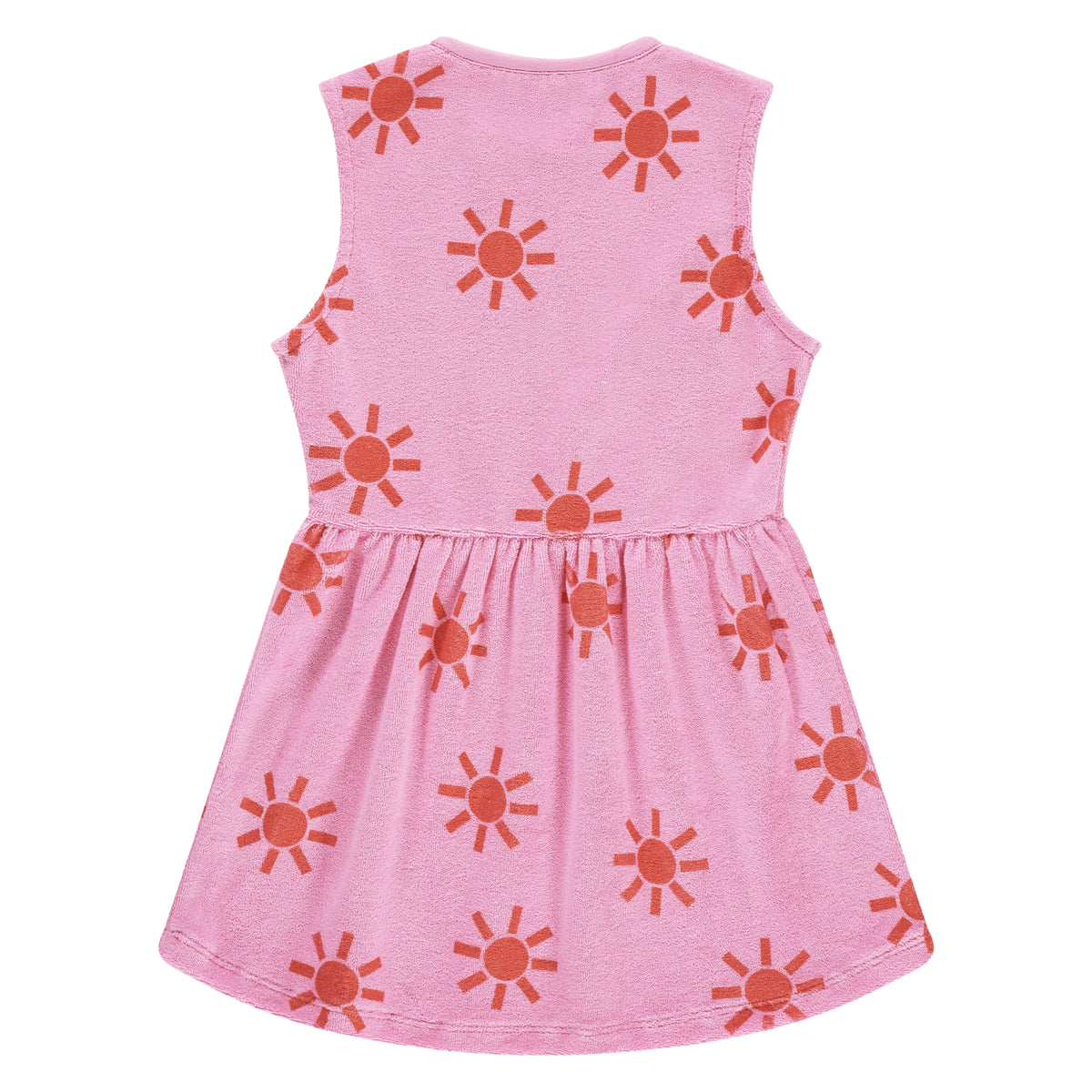 Frottee Kleid - Pink/Sonne