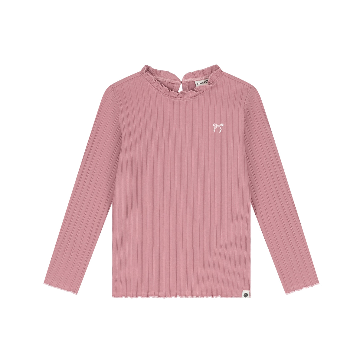 Longsleeve mit Schleife - Rosa