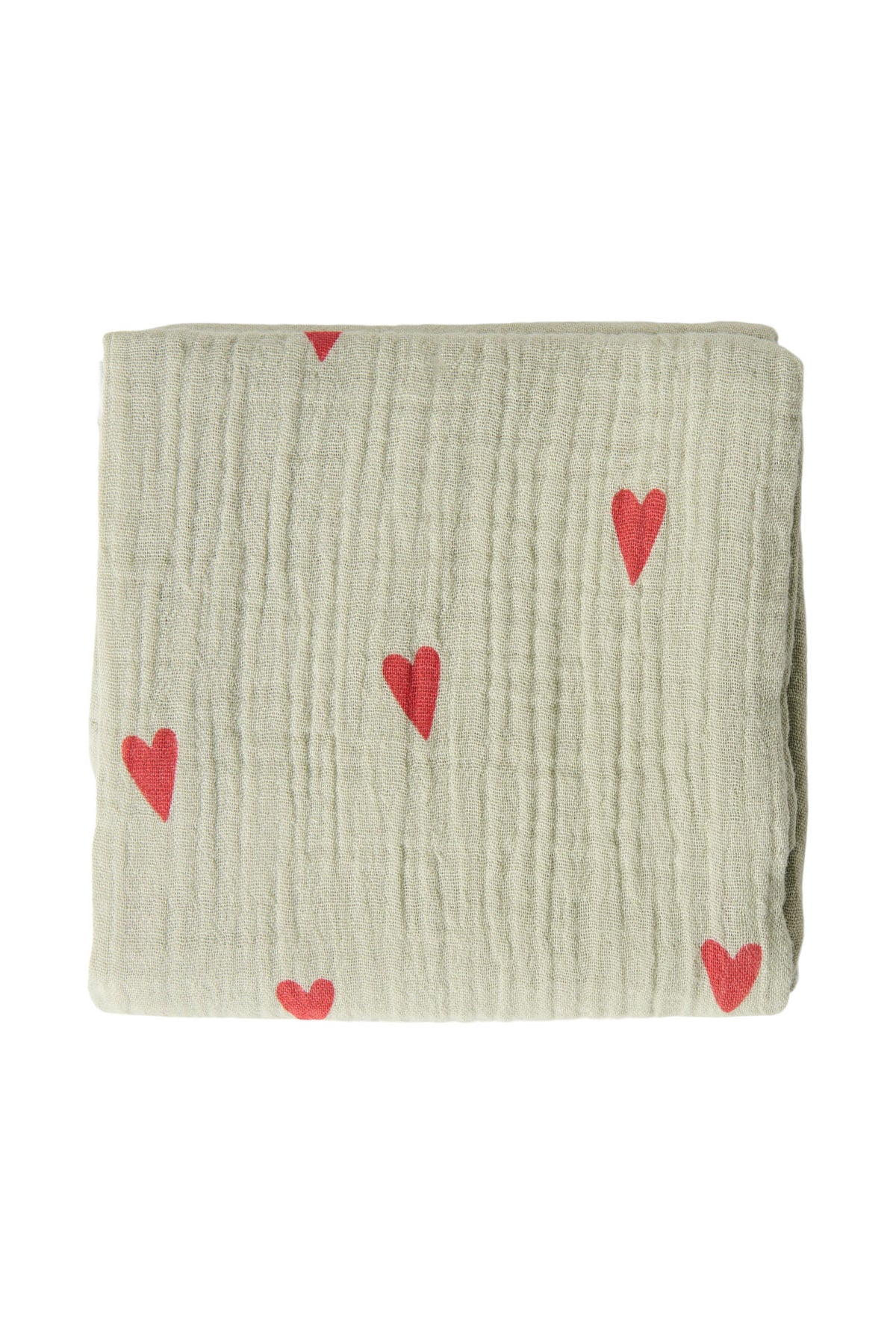 Swaddle Herz 70x70cm - grün