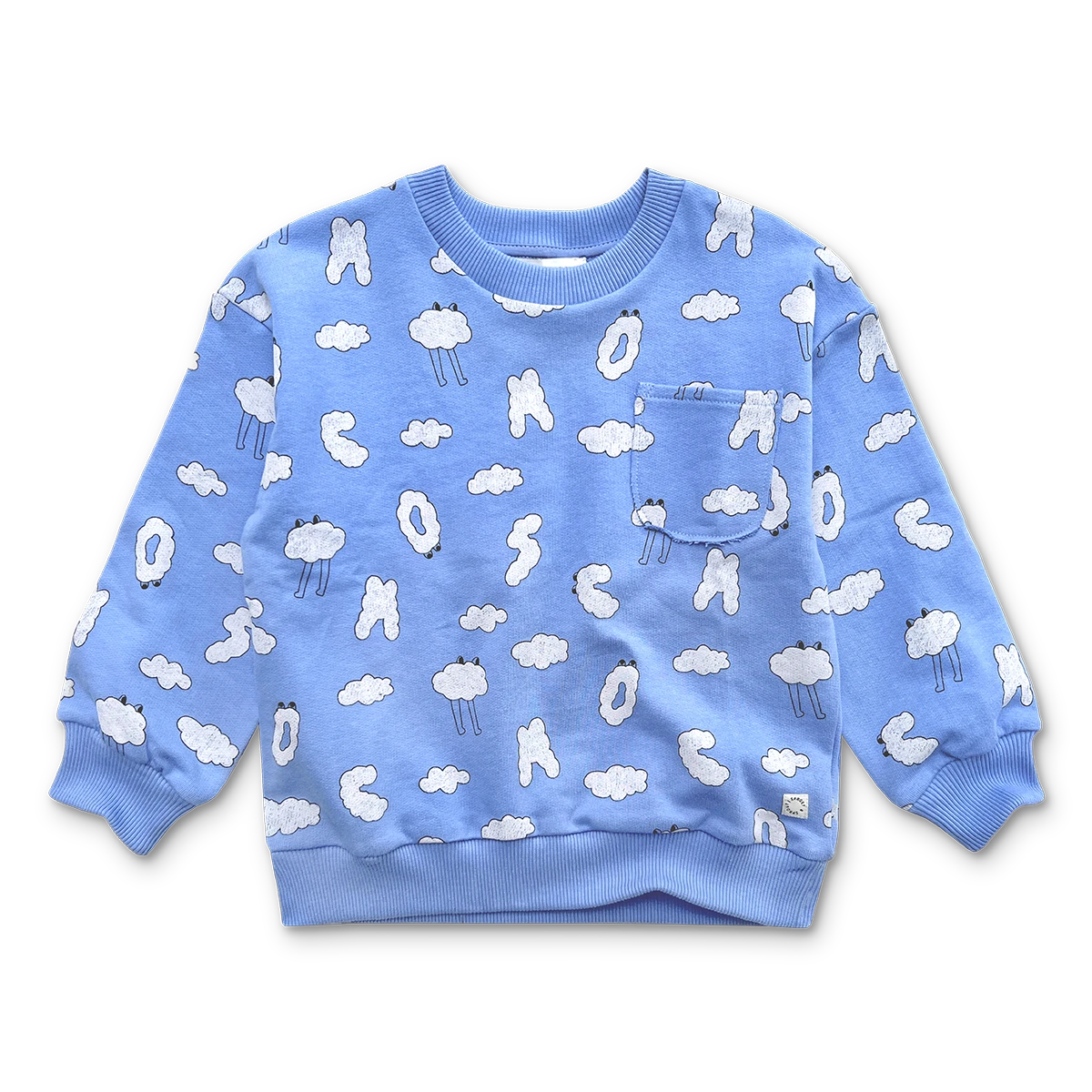 Sweatshirt Cloud Man Blue Print