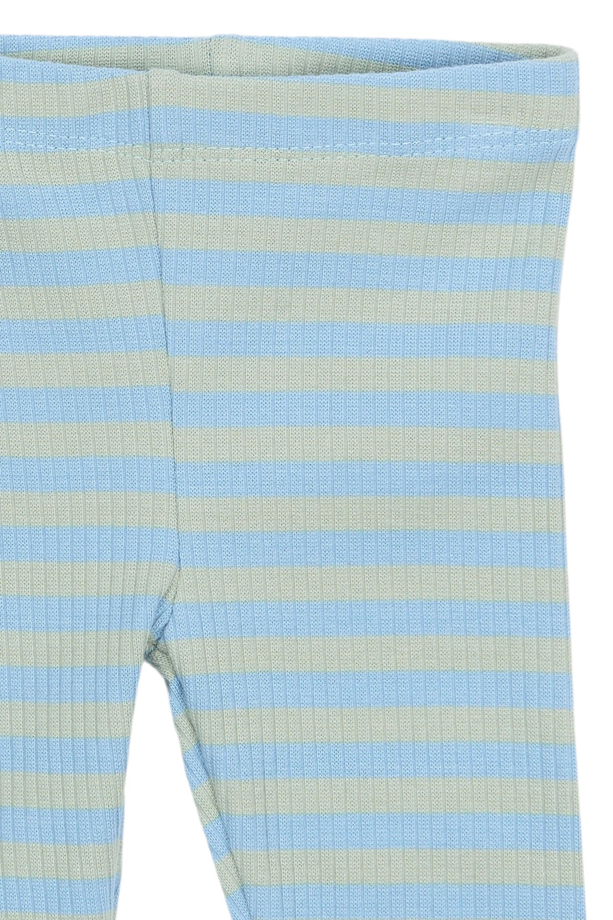 Baby Leggings Rib - blau/grün gestreift