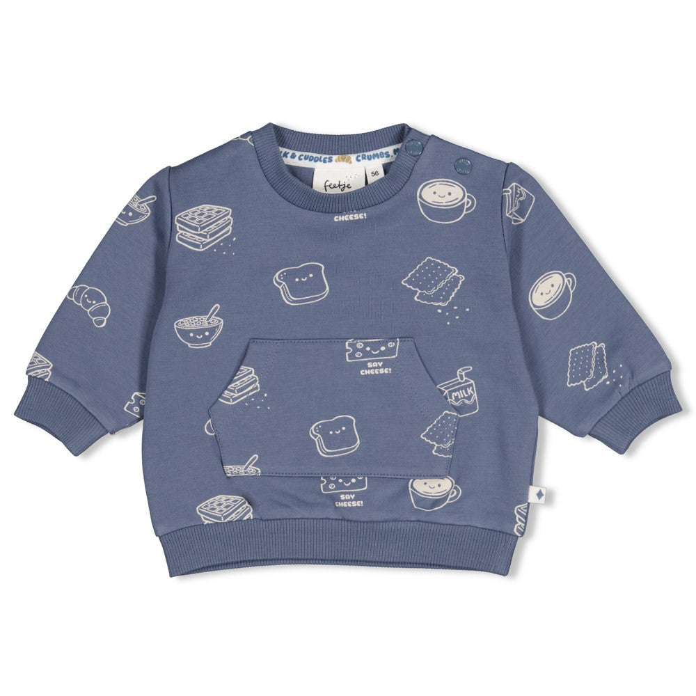 Sweater Breakfast Buddy -  blau