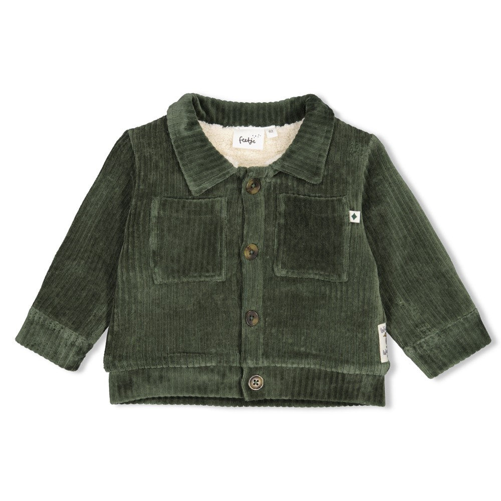 Gerippte Babyjacke Samt - Wiggle and Waddle