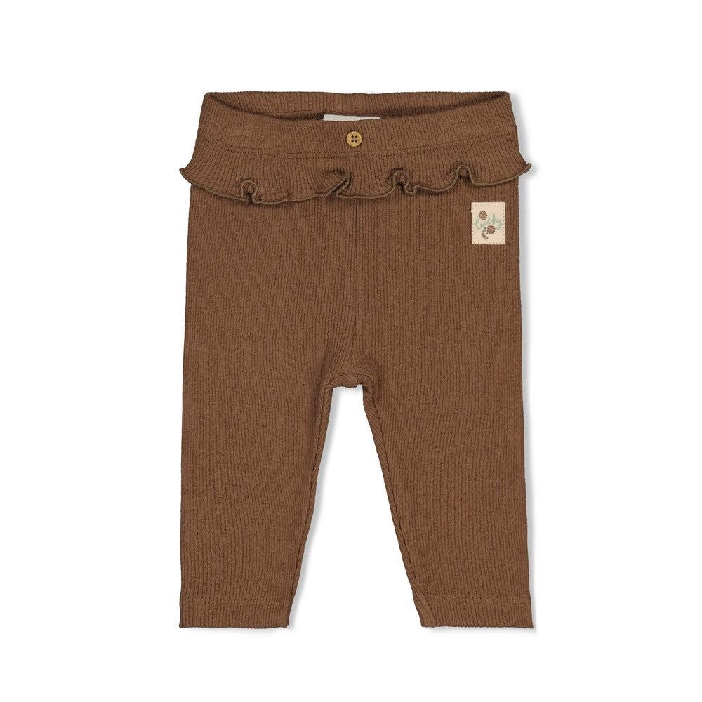 Gerippte Leggings Lucky Bloombird - braun