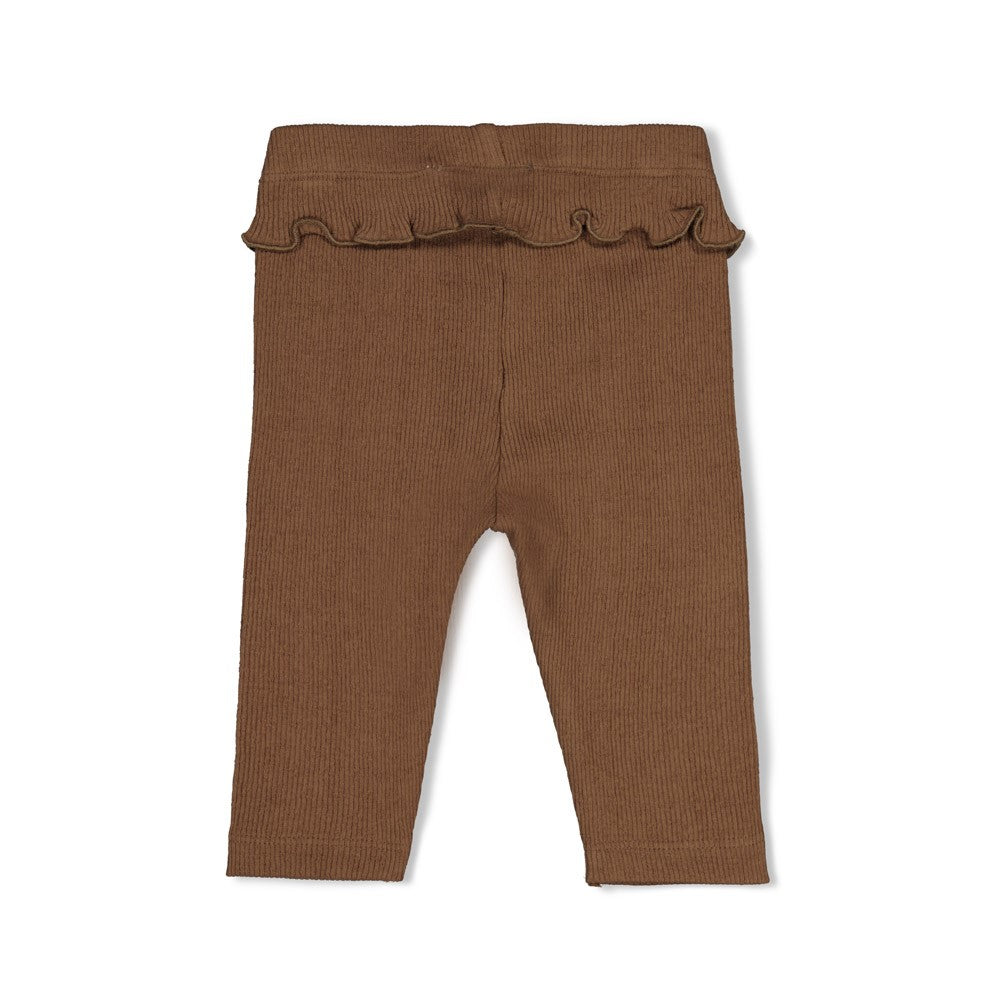 Gerippte Leggings Lucky Bloombird - braun