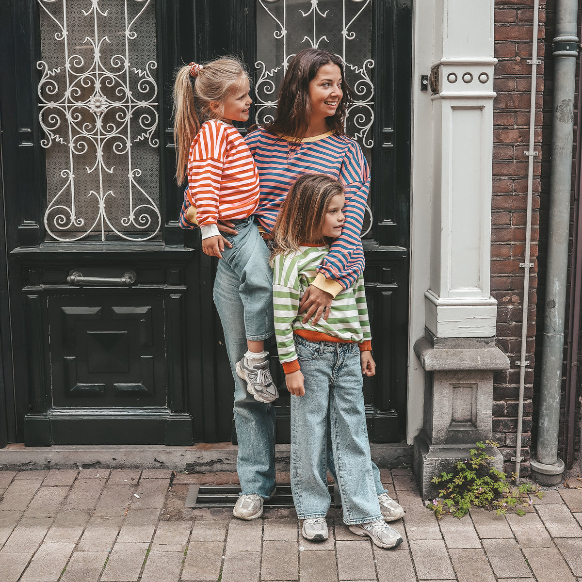 Stripe French Knit Kids - tarragon