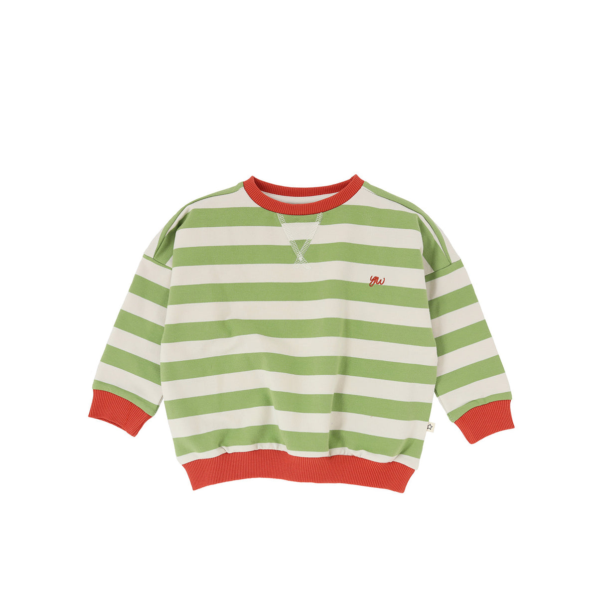 Stripe French Knit Kids - tarragon