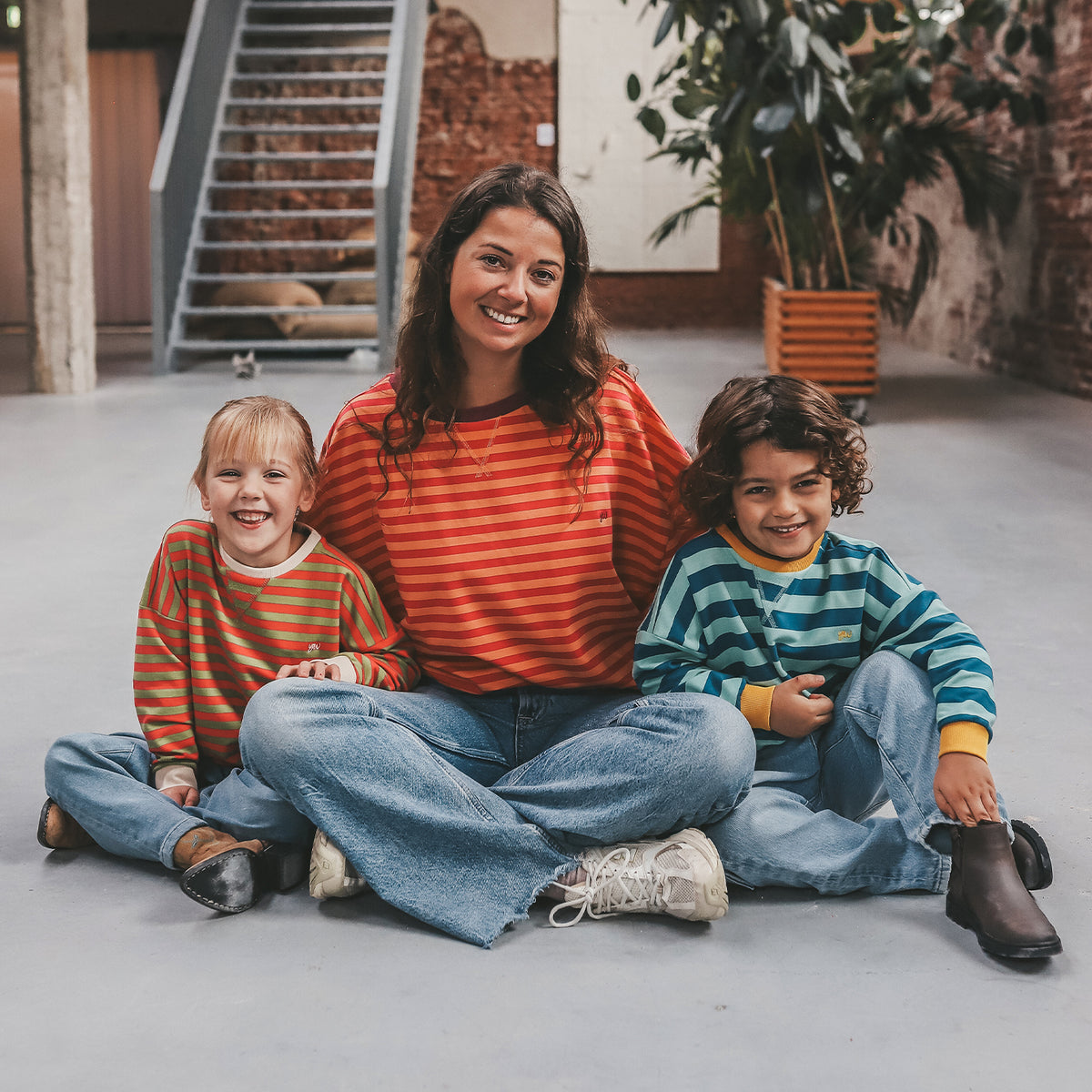 Stripe French Knit Kids - Moosstone