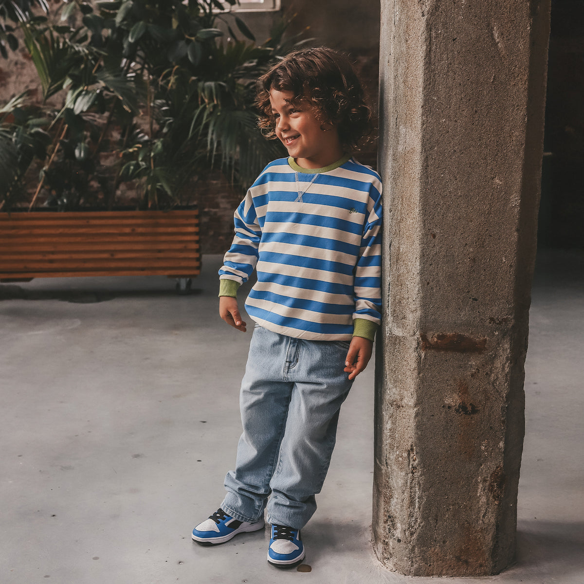 Stripe French Knit Kids - French Blue