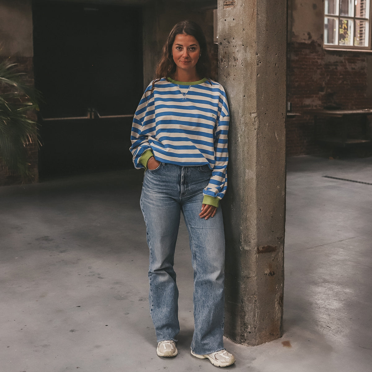 Stripe French Woman - French Blue