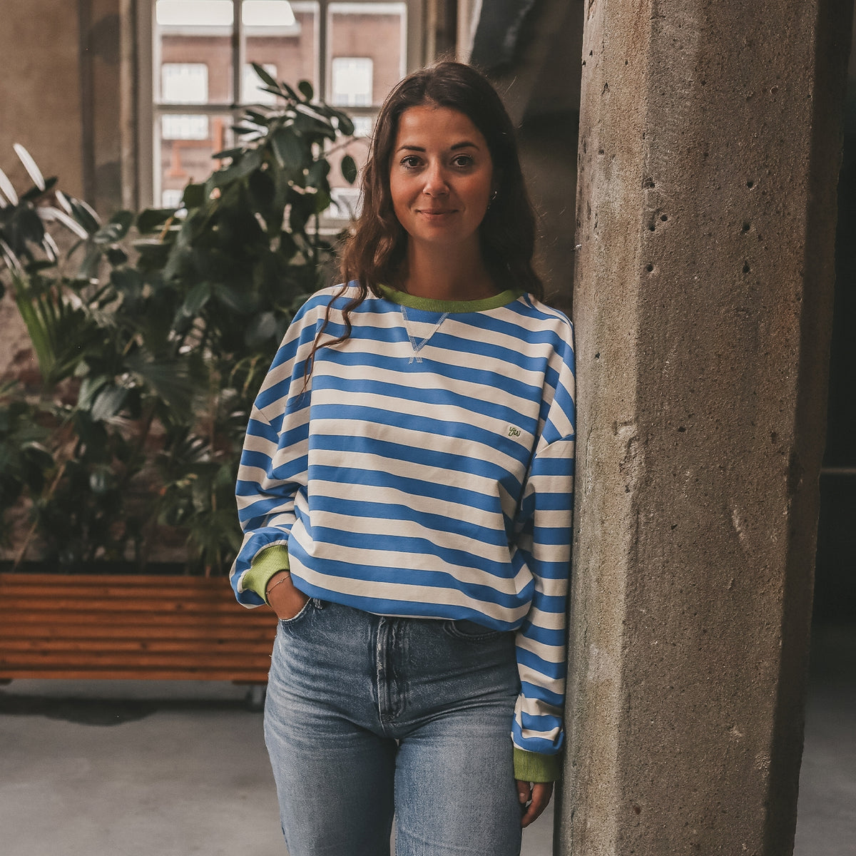 Stripe French Woman - French Blue