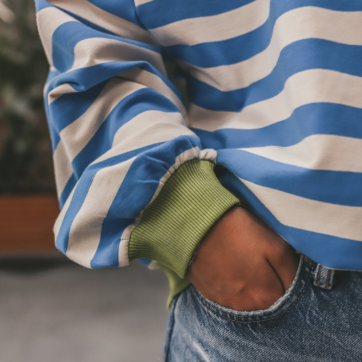 Stripe French Woman - French Blue
