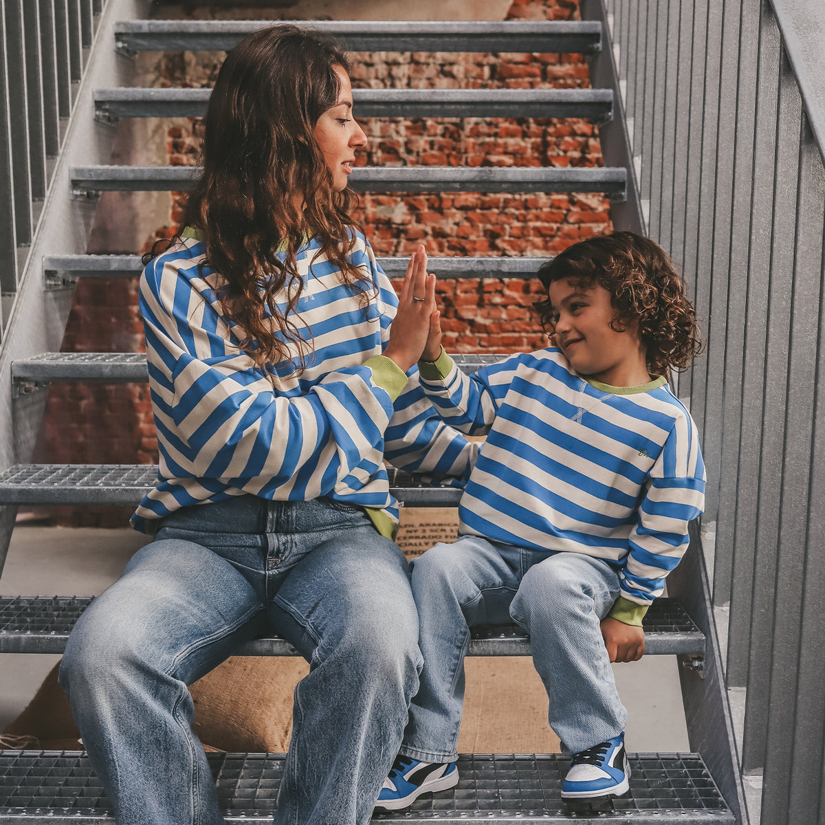 Stripe French Woman - French Blue