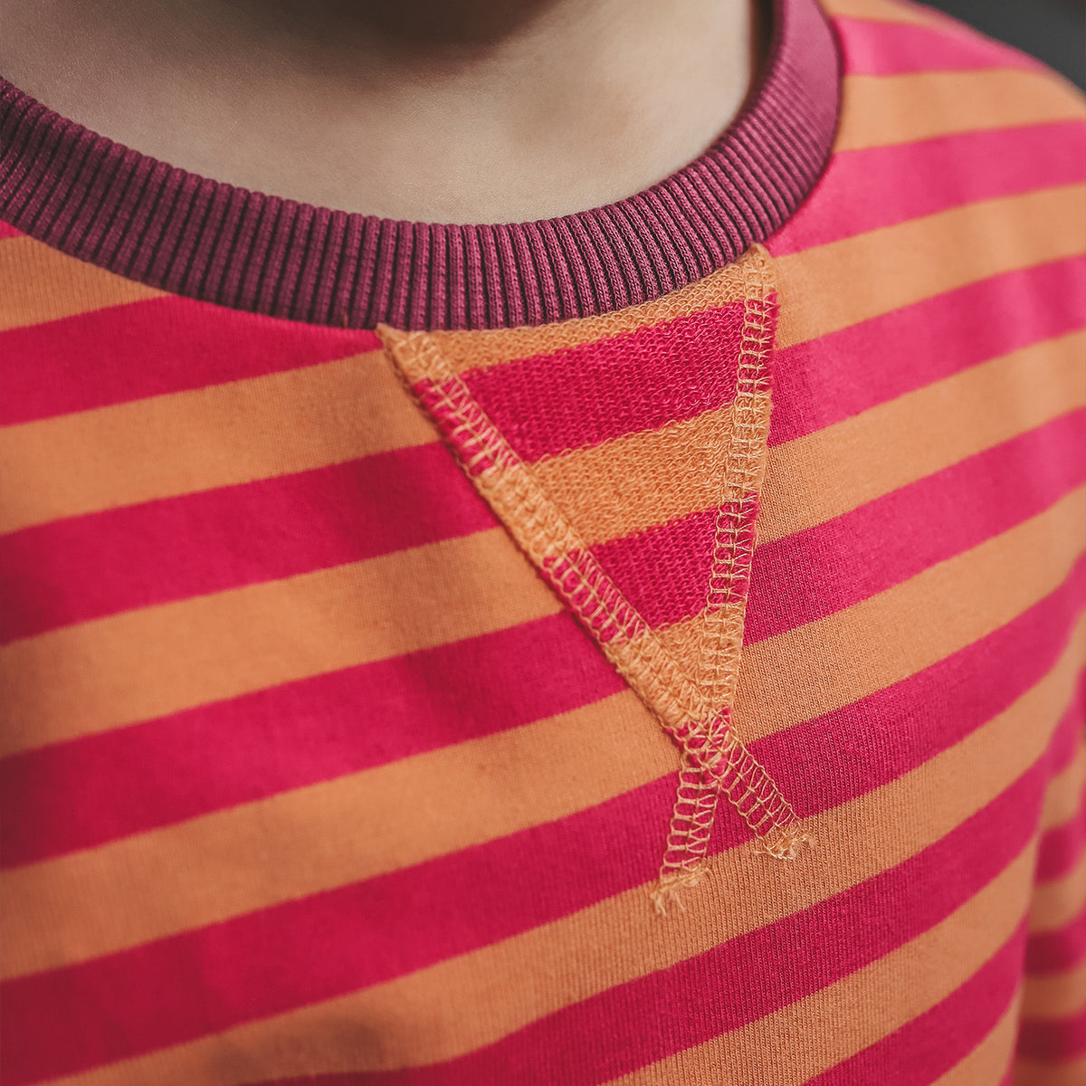 Stripe French Knit Kids - Beetroot