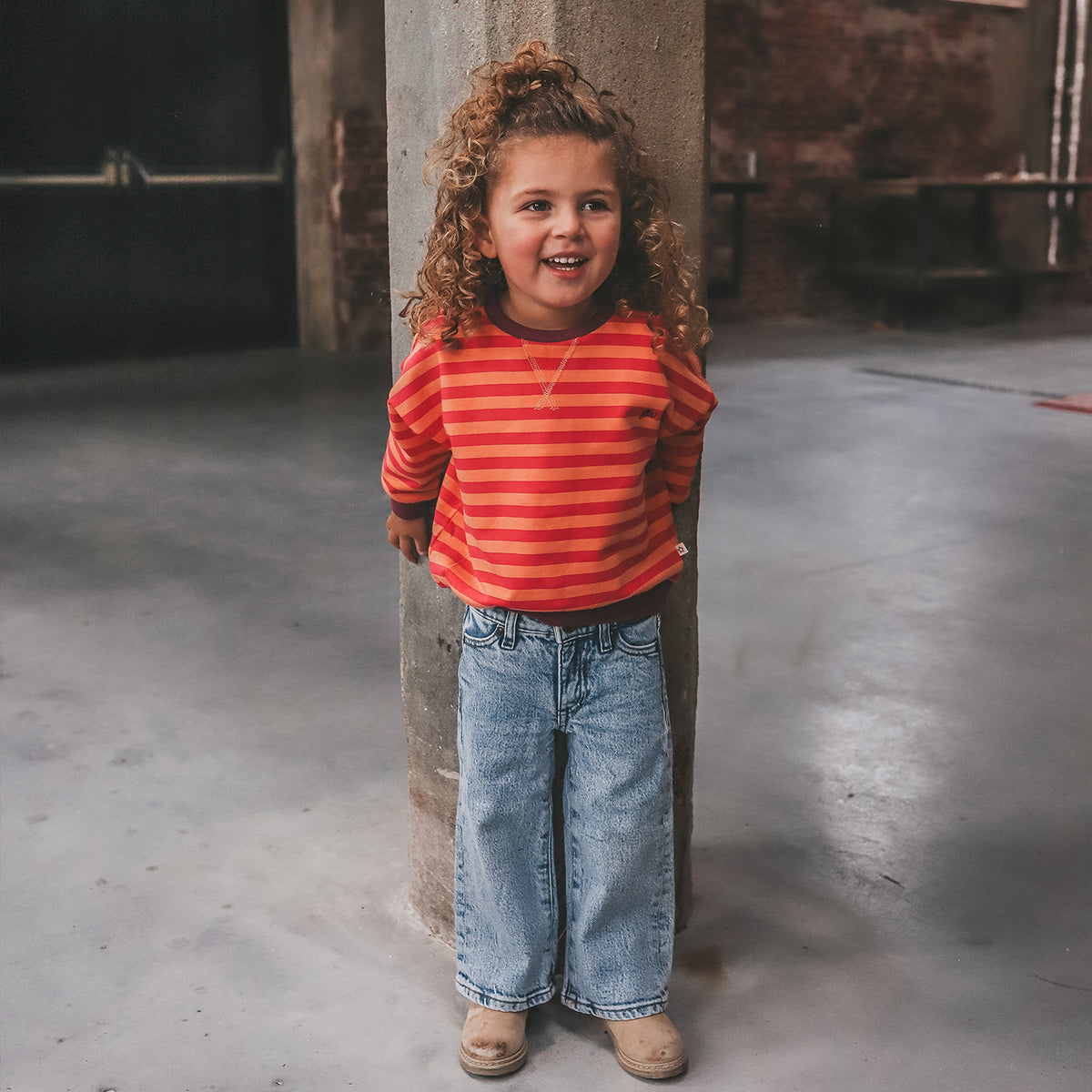 Stripe French Knit Kids - Beetroot
