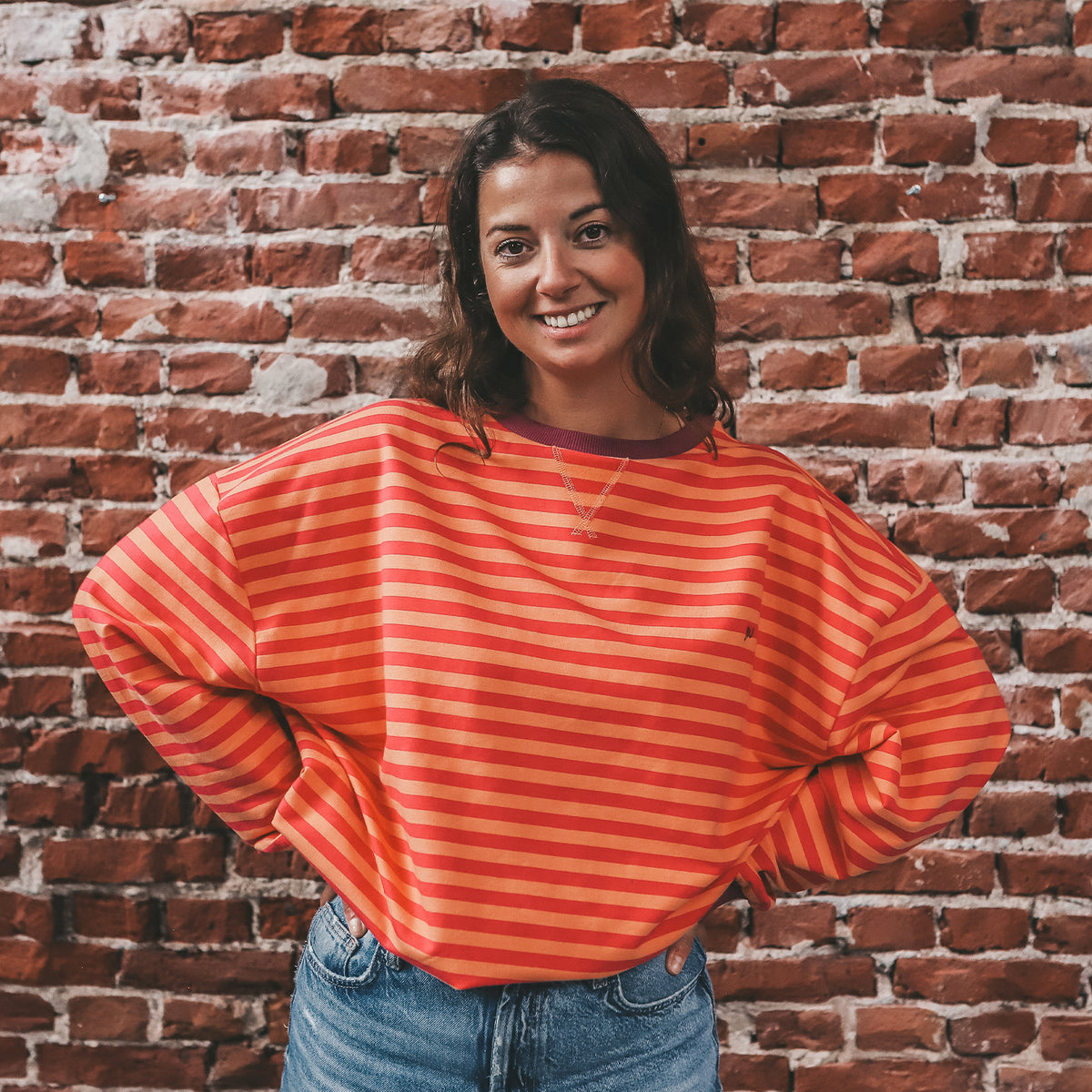 Stripe French Woman - Beetroot
