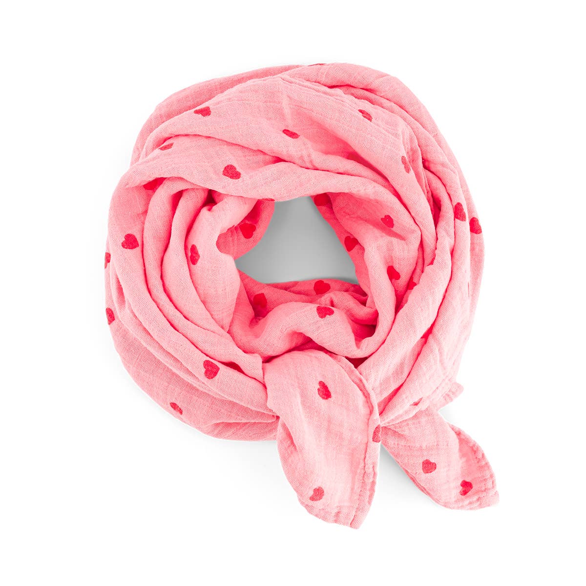 Musselin Halstuch Mama - Flamingo/Herz
