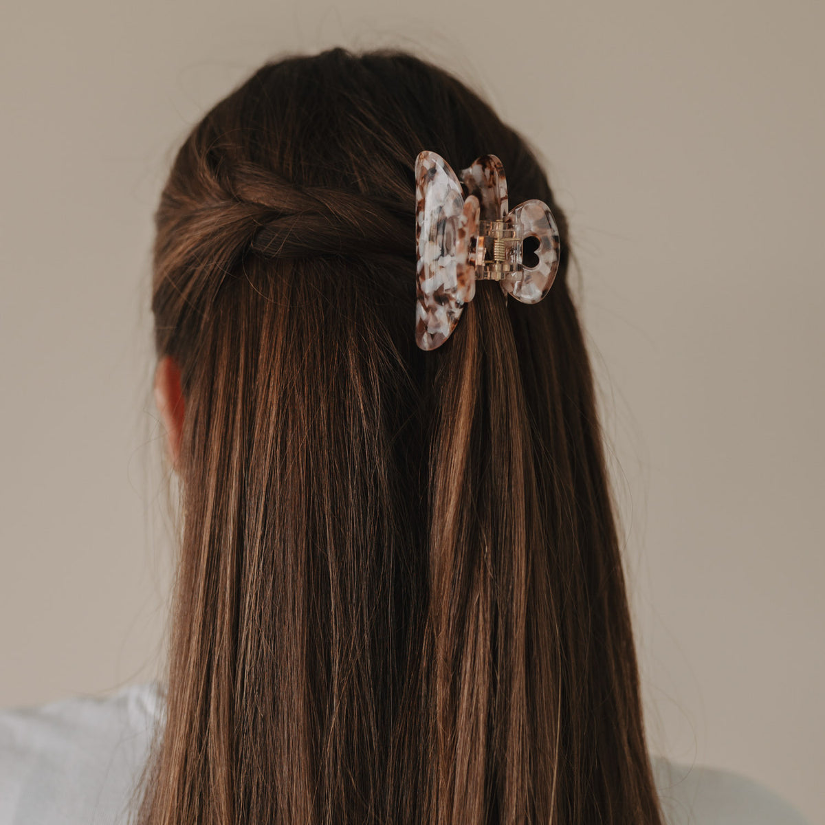 Haarklammer mit Herz gross - Farbig