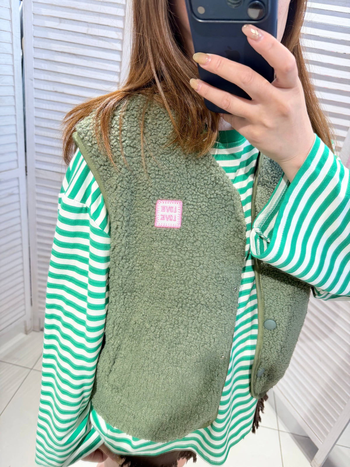 Teddyweste Woman -khaki