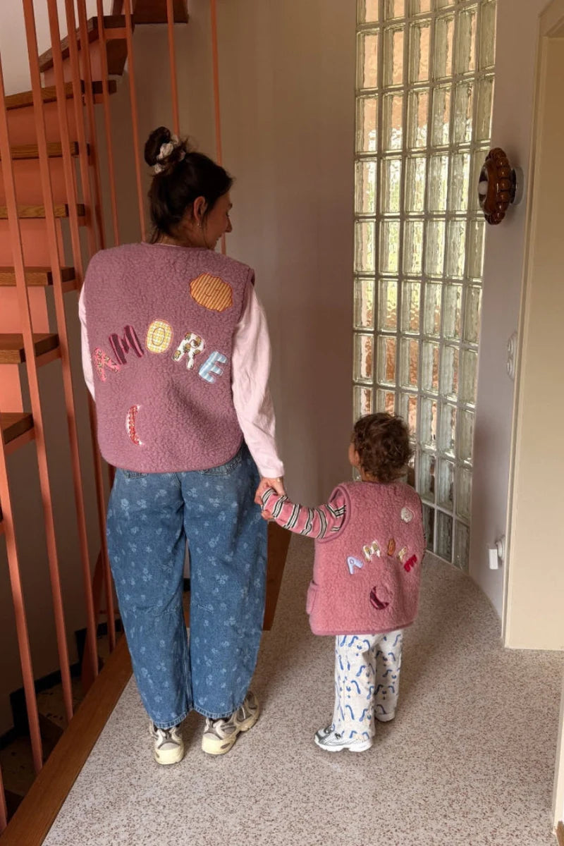 AMORE Wollweste Mama - rosa