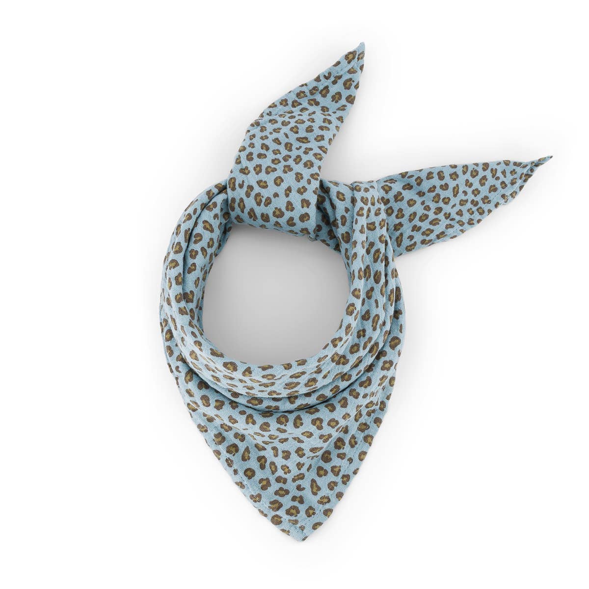 Musselin Halstuch Kinder - Himmelblau/Leo