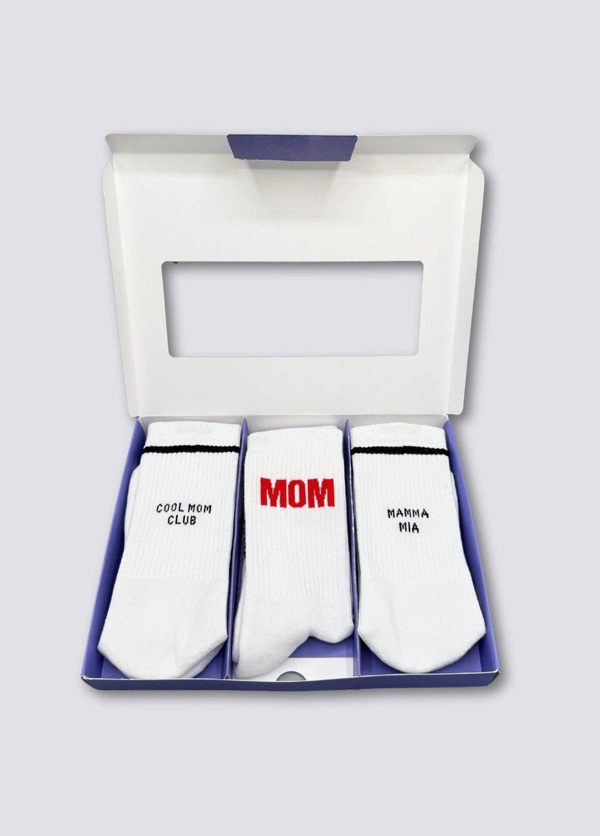 3-PACK Socken – COOL MOM CLUB, MOM RED, MAMMA MIA