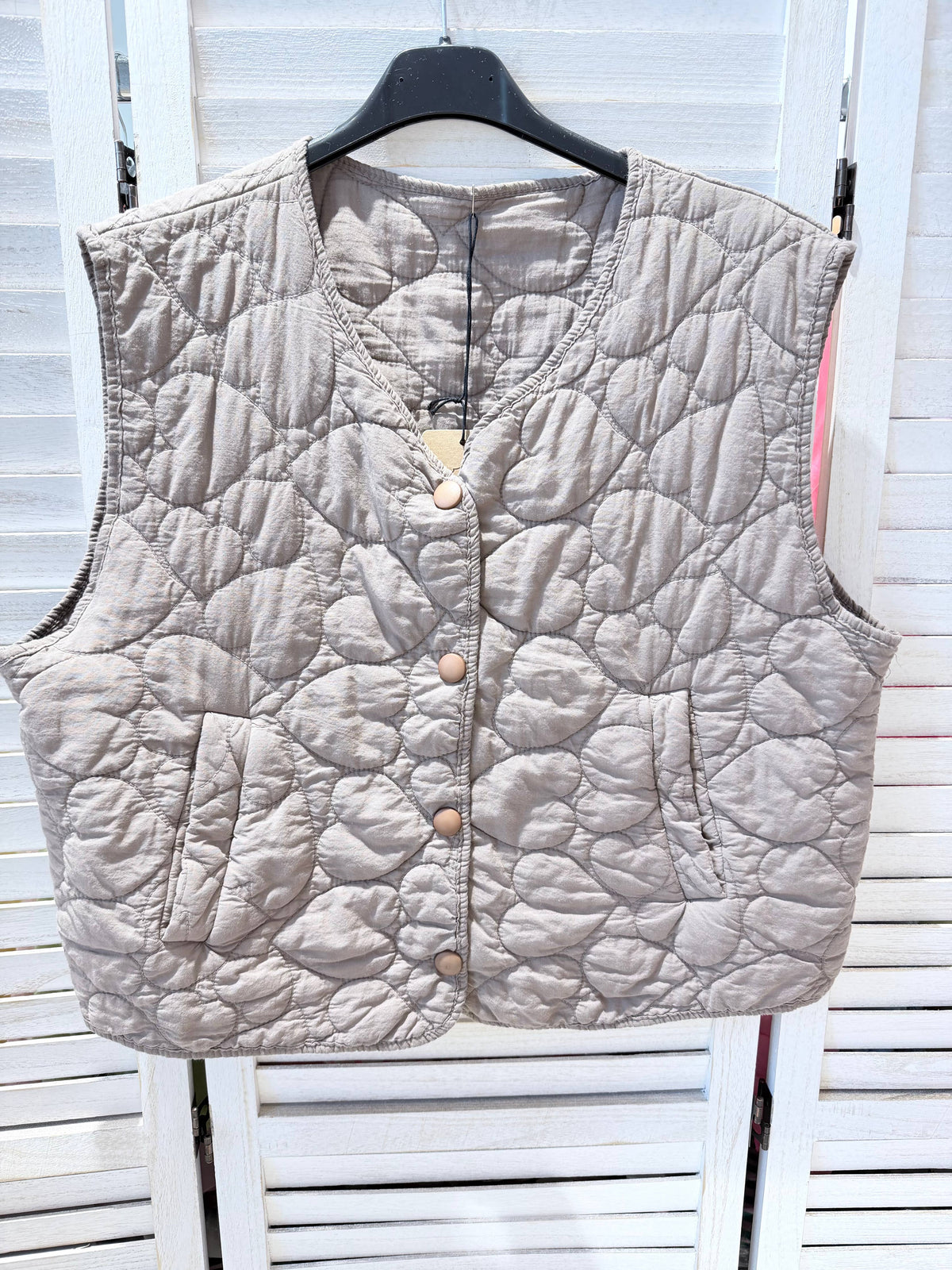 Gesteppte Weste - taupe