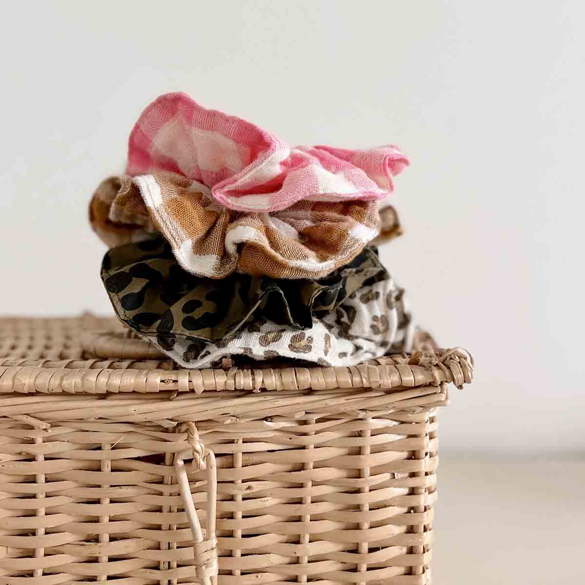 Haargummi- vichy/pink