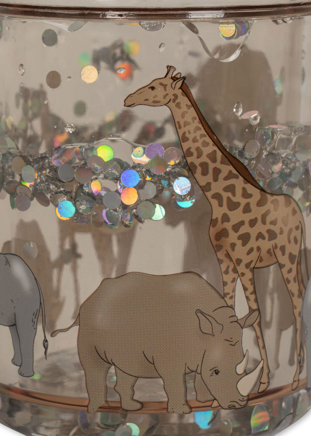 2er Pack Glitzerbecher - Safari