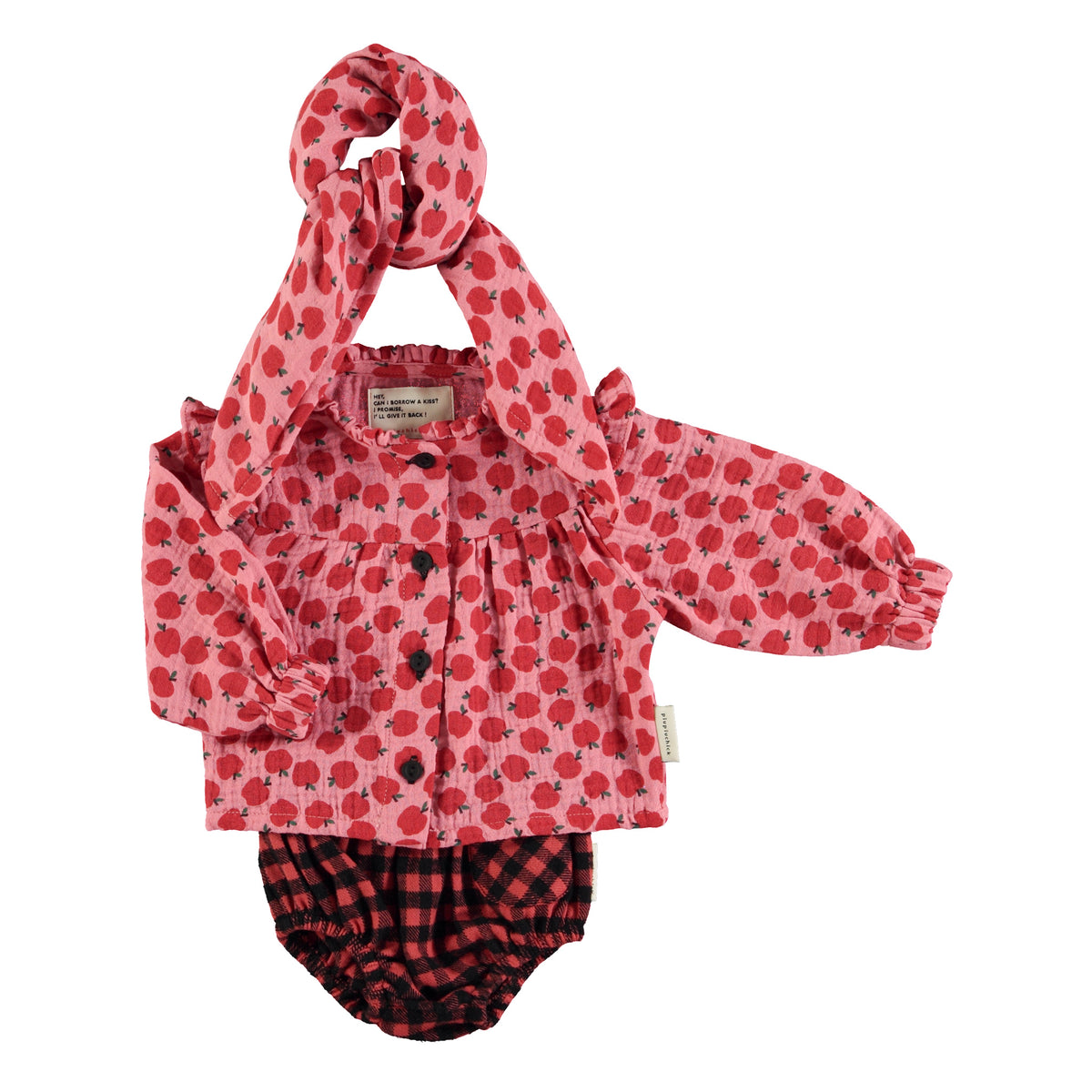 Bluse mir Rüschen | light pink-apple