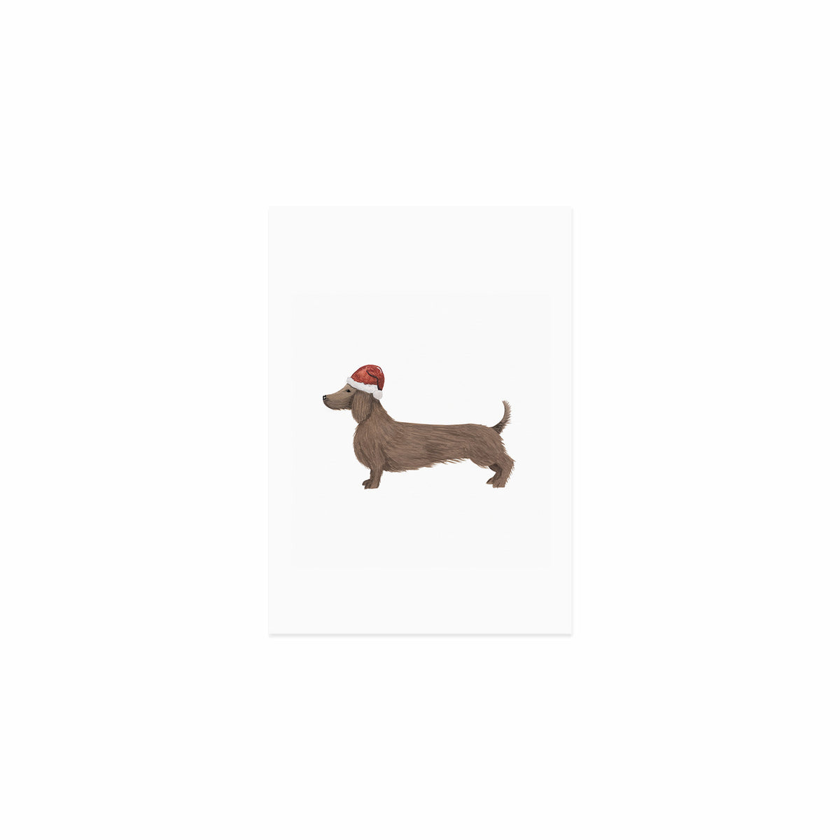 Postkarte Christmas Dachshund