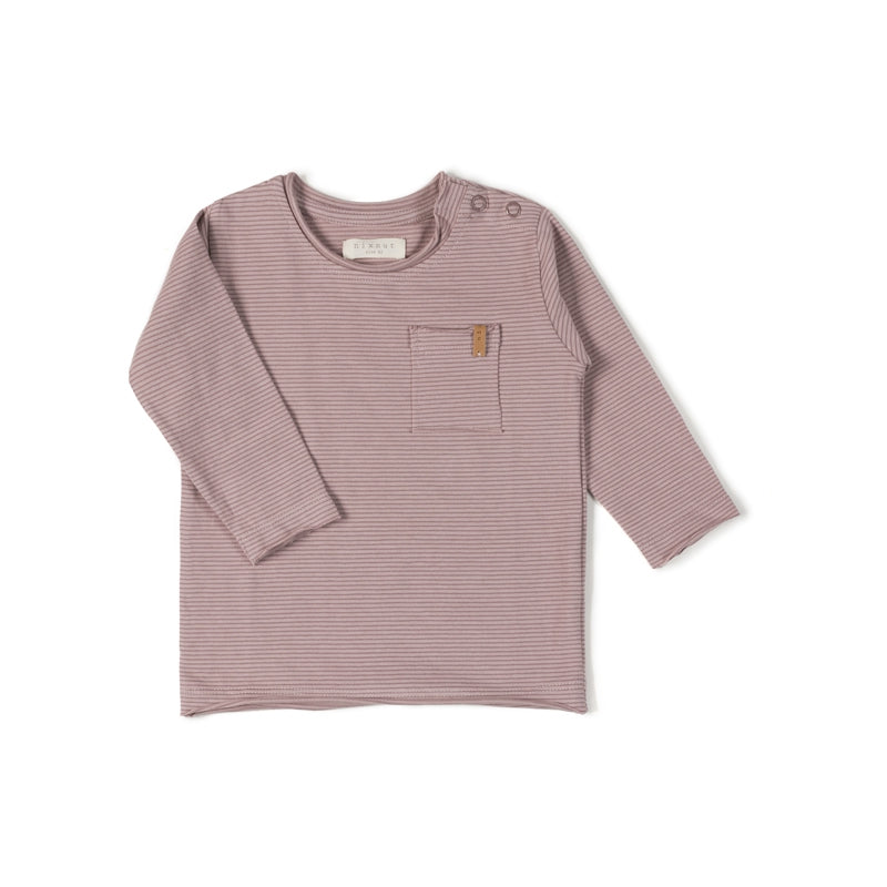 Basic Langarmshirt - mauve