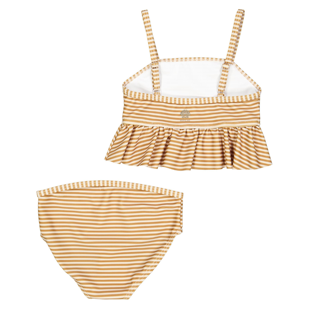 Bikini Lærke - golden green stripe